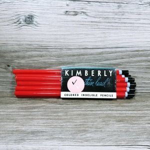 Vintage Kimberly Thin Lead 705 Red Pencils 10pcs Unused in Sleeve